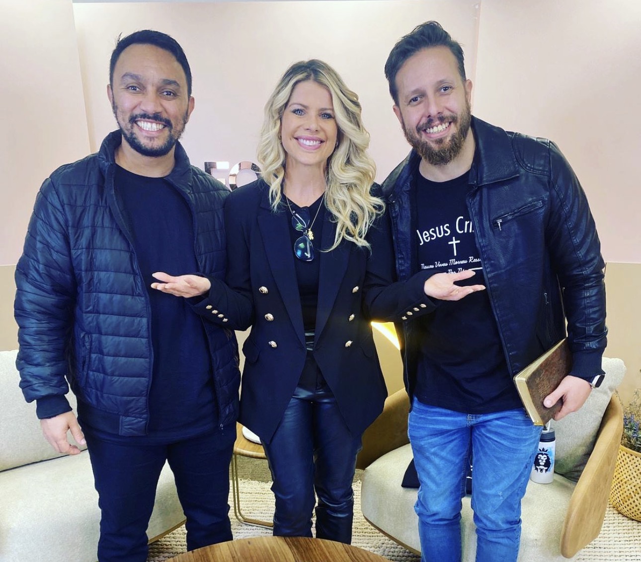 Rogério, Karina Bacchi e Rodrigo Cristão